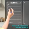 Lot de 2 Calendrier Magnetique Frigo(Avec Marqueurs 6 couleurs) - Acrylique Tableau Magnetique Frigo - Planning Semaine - 30x20 