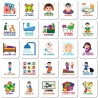 Pictogrammes magnétiques pour Tableau de Planification hebdomadaire - 50 pièces - Français - Enfants - Routine Quotidienne - pla