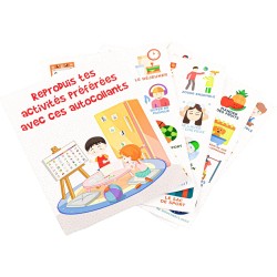 Pictogrammes magnétiques pour Tableau de Planification hebdomadaire - 50 pièces - Français - Enfants - Routine Quotidienne - pla