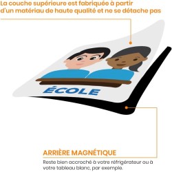 Pictogrammes magnétiques pour Tableau de Planification hebdomadaire - 50 pièces - Français - Enfants - Routine Quotidienne - pla