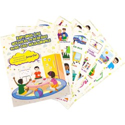 Pictogrammes magnétiques pour Tableau de Planification hebdomadaire - 50 pièces - Édition extérieure - Enfants - Routine Quotidi