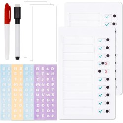 Tableau Memo Checklist Tableau des Tâches 2 Pièces To Do List Memo Plastic Board avec Papiers Effaçables à Sec pour Enfants Adul