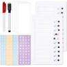 Tableau Memo Checklist Tableau des Tâches 2 Pièces To Do List Memo Plastic Board avec Papiers Effaçables à Sec pour Enfants Adul