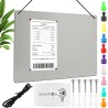 Tableau Magnétique Mural 42 x 30 cm Plaque Aimantee pour Magnets Métal avec 10Pcs Coloré Aimants pour Cuisine, Tableau D'afficha