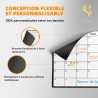 SB PACK Calendrier Magnétique Mensuel Pour Frigo A4 + Tableau Magnetique Hebdomadaire A4 + 4 Marqueurs Premium + 55 Stikers Aléa
