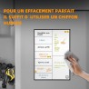 SB PACK Calendrier Magnétique Mensuel Pour Frigo A4 + Tableau Magnetique Hebdomadaire A4 + 4 Marqueurs Premium + 55 Stikers Aléa