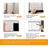 SB PACK Calendrier Magnétique Mensuel Pour Frigo A3 + Tableau Magnetique Hebdomadaire A4 + 4 Marqueurs Premium + 55 Stikers Aléa