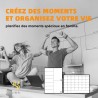 SB PACK Calendrier Magnétique Mensuel Pour Frigo A3 + Tableau Magnetique Hebdomadaire A4 + 4 Marqueurs Premium + 55 Stikers Aléa