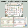 Planning de semaine pour enfants - 42×32 cm Calendrier enfant éducatif Montessori avec 177 aimants & cordelette - Tableau routin