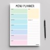 Weekly Meal Planner & Grocery Shooping List A4 8x11” - Food Planner 52 Tear of Sheets for a Healthy Meal Plan - Meal Planning Pa