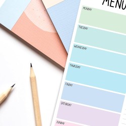 Weekly Meal Planner & Grocery Shooping List A4 8x11” - Food Planner 52 Tear of Sheets for a Healthy Meal Plan - Meal Planning Pa