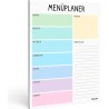 Menüplaner Block A4, Essensplaner - Einkaufsliste Woche Block für die Ganze Woche, 52 Blatt - Essensplan für Eine Gesunde Ernähr