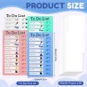 To Do List pour Enfants, 4 Pièces Tableau Routine Enfant, Semainier Enfant Réutilisable et 20 Cartes Liste de Contrôle DIY, Plan