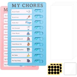 Realure Lot de 2 Tableau Memo Checklist Tableau des Taches Quotidiennes Enfant Adultes Avec 4 Feuilles de Papier Vierge Memo Boa