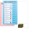 Realure Lot de 2 Tableau Memo Checklist Tableau des Taches Quotidiennes Enfant Adultes Avec 4 Feuilles de Papier Vierge Memo Boa