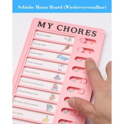 Realure Lot de 2 Tableau Memo Checklist Tableau des Taches Quotidiennes Enfant Adultes Avec 4 Feuilles de Papier Vierge Memo Boa