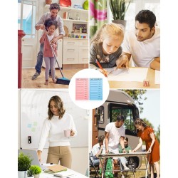 Realure Lot de 2 Tableau Memo Checklist Tableau des Taches Quotidiennes Enfant Adultes Avec 4 Feuilles de Papier Vierge Memo Boa