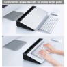 Varhomax Tableau blanc de bureau en verre avec rangement, organiseur de bureau, liste de tâches, bloc-notes, bloc-notes, tableau