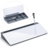 Tableau en verre de rangement de bureau Varhomax gris