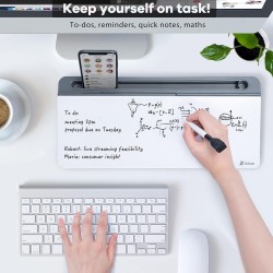 Tableau en verre de rangement de bureau Varhomax gris