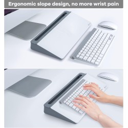 Tableau en verre de rangement de bureau Varhomax gris
