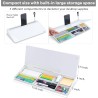 Varhomax Tableau blanc de bureau en verre avec rangement, tableau blanc effaçable à sec, liste de tâches, support de clavier pou