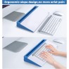 Varhomax Tableau blanc de bureau en verre avec rangement, organiseur de bureau effaçable à sec, tableau blanc pour liste de chos