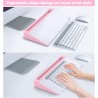 Varhomax Tableau blanc de bureau en verre avec rangement, liste de choses à faire, tableau blanc effaçable à sec pour la maison,
