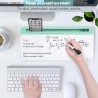 Varhomax Tableau blanc de bureau en verre avec rangement, tableau blanc effaçable à sec, liste de choses à faire, support de cla