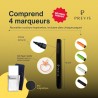 PREVIS BRAND Planning Frigo Magnetique Hebdomadaire Plexiglass Transparent A4(21X30CM) avec 4 Marqueurs Premium - Tableau Planne