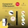 PREVIS BRAND Planning Frigo Magnetique Hebdomadaire Plexiglass Transparent A3(30X40CM) avec 4 Marqueurs Premium - Tableau Planne