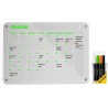 PREVIS BRAND Calendrier Acrylique Mensuel Magnetique Frigo Transparent A3 (30X40CM) avec 4 Marqueurs Premium - Tableau Planner F