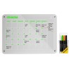 PREVIS BRAND Calendrier Acrylique Mensuel Magnetique Frigo Transparent A3 (30X40CM) avec 4 Marqueurs Premium - Tableau Planner F