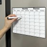Calendrier magnétique mensuel et hebdomadaire pour réfrigérateur, planificateur magnétique, planificateur mensuel, tableau de pl