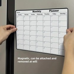 Calendrier magnétique mensuel et hebdomadaire pour réfrigérateur, planificateur magnétique, planificateur mensuel, tableau de pl