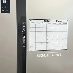 Calendrier magnétique mensuel et hebdomadaire pour réfrigérateur, planificateur magnétique, planificateur mensuel, tableau de pl