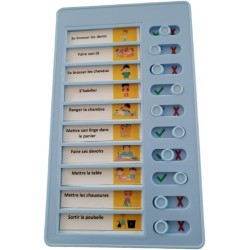 Liste de tâches à faire, Tableau todo list, avec 10 cartes blanches et 88 autocollants, Pour enfants non verbaux et autistes (Bl