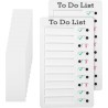 Tableau de Liste de Contrôle,2 PCS Memo Checklist Portable Memoboards avec 10 papiers vides interchangeables,Tableau mémo réutil