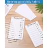 Tableau de Liste de Contrôle,2 PCS Memo Checklist Portable Memoboards avec 10 papiers vides interchangeables,Tableau mémo réutil