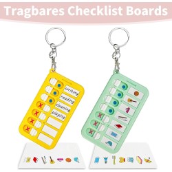 Lot de 4 tableaux de liste de contrôle répétables pour le TDAH, la démence et la vie quotidienne et la liste des choses à faire,