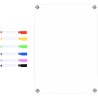 Tableau Magnetique Frigo Transparent, A4 Planning Calendrier Planificateur Hebdomadaire Ardoise Effacable, 30 x 20cm, Planificat