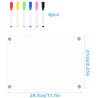 Tableau Magnetique Frigo Transparent, A4 Planning Calendrier Planificateur Hebdomadaire Ardoise Effacable, 30 x 20cm, Planificat