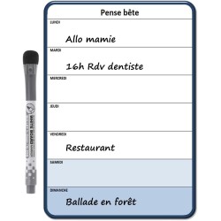 Planning et Liste à faire - To do list - magnétique effaçable pour frigo 15X21 cm A5 + 1 marqueur effaçable magnétique, liste à 