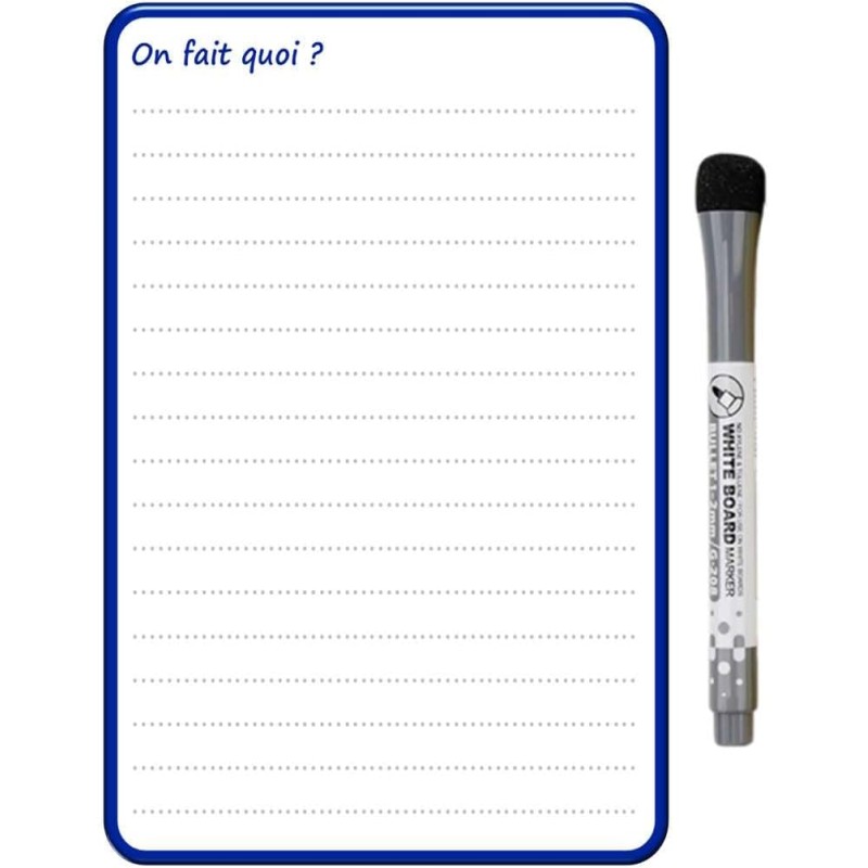 Planning et Liste à faire - To do list - magnétique effaçable pour frigo 15X21 cm A5 + 1 marqueur effaçable magnétique, liste à 