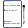 Planning et Liste à faire - To do list - magnétique effaçable pour frigo 15X21 cm A5 + 1 marqueur effaçable magnétique, liste à 