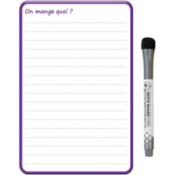 Planning et Liste à faire - To do list - magnétique effaçable pour frigo 15X21 cm A5 + 1 marqueur effaçable magnétique, liste à 