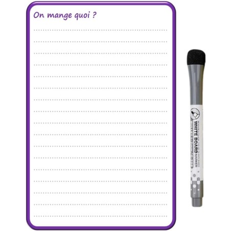 Planning et Liste à faire - To do list - magnétique effaçable pour frigo 15X21 cm A5 + 1 marqueur effaçable magnétique, liste à 
