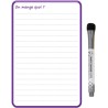Planning et Liste à faire - To do list - magnétique effaçable pour frigo 15X21 cm A5 + 1 marqueur effaçable magnétique, liste à 