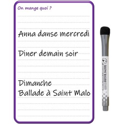 Planning et Liste à faire - To do list - magnétique effaçable pour frigo 15X21 cm A5 + 1 marqueur effaçable magnétique, liste à 