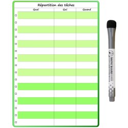 Planning et Liste à faire - To do list - magnétique effaçable pour frigo 15X21 cm A5 + 1 marqueur effaçable magnétique, liste à 